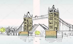 Рисунки Тауэрский мост карандашом