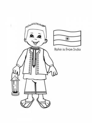 Раскраски Индия   в формате