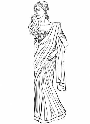 Раскраска Индианка