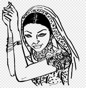 Женщины в Индии Женщина Свадьбы в Индии, рисунок индийский, белый, лицо png