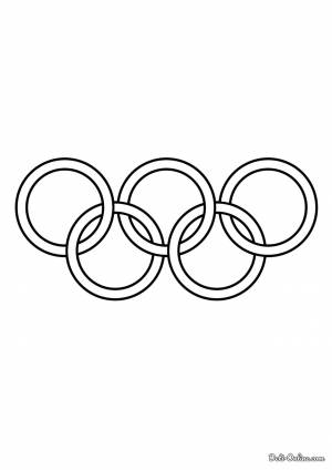Раскраска спортивные олимпийские кольца