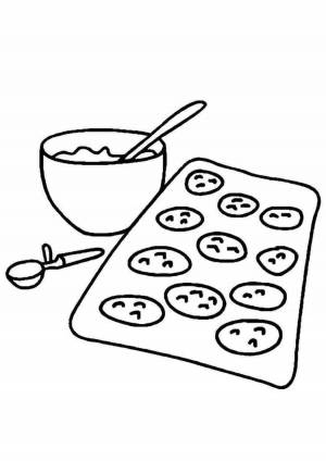 Раскраски Печенье для детей