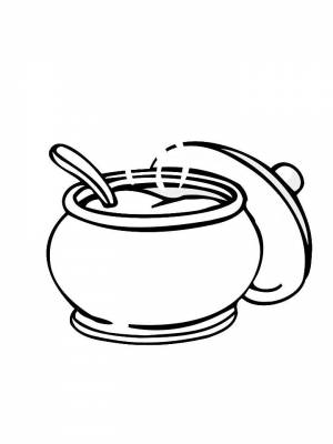 Раскраска Горшок   в формате