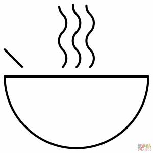 Раскраска Горшок с едой эмодзи