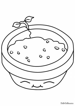 Раскраска Цветочный Горшок из Зомби против растений