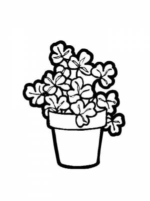 Раскраска Горшок   в формате