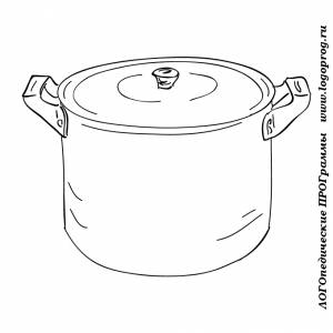 Картинки-раскраски на тему посуда