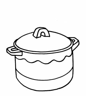 Раскраска Кастрюля