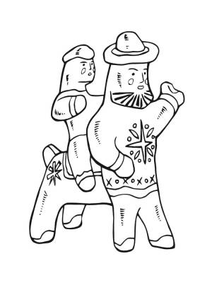 Каргопольская игрушка раскраска