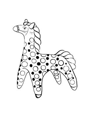 Раскраска Дымковская игрушка 3