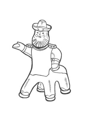 Каргопольская игрушка раскраска шаблон