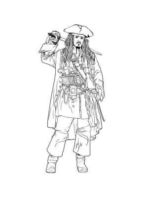 Раскраски Джек Воробей