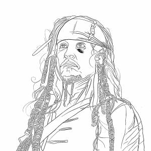 Раскраска джек воробей