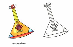 Русско народный инструмент рисунок