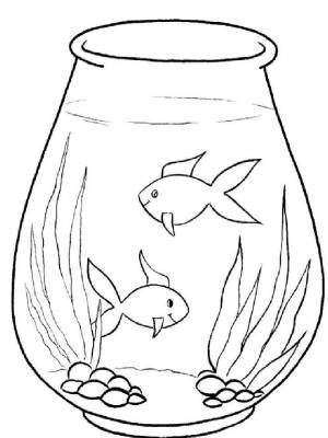 Раскраска Аквариум картинка в формате  для детей