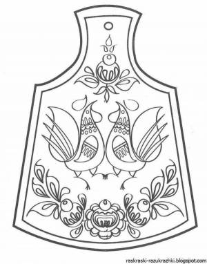 Раскраски Городецкая роспись для детей