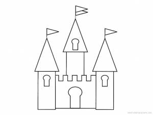 Раскраски три, Раскраска Замок и три башни Замки