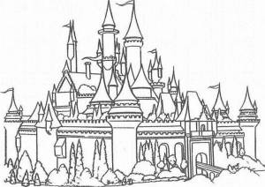 Замок картинка раскраска