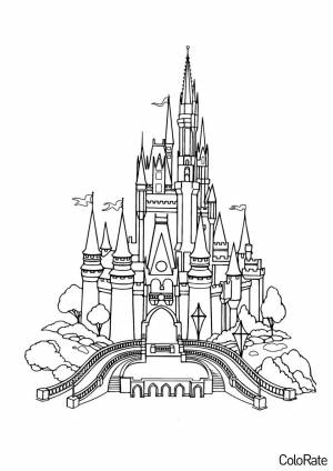 Раскраска Замок Диснея