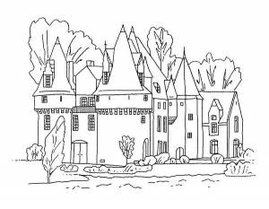 Раскраска замок  и