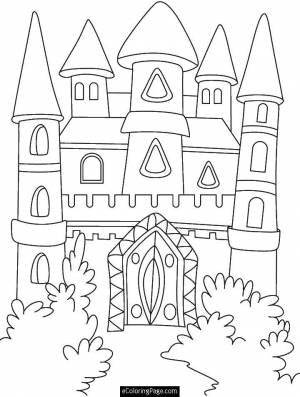 Раскраски Раскраска Дом замок замки