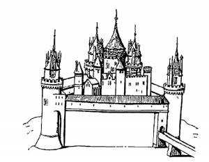 Раскраска Замок