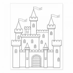 Замок картинка раскраска