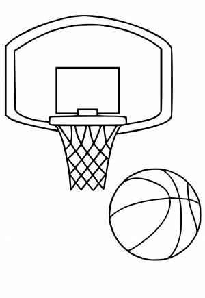 Раскраска Баскетбол Корзина