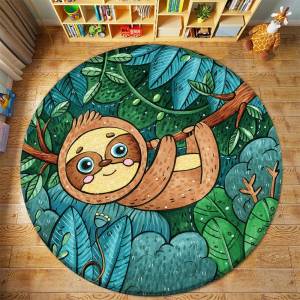 Ковер Детская Комната Украшение Игровой Коврик Детский Коврик Ползающее Одеяло Животное Милый Круглый Ковер Пол