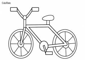 Раскраска Простой велосипед