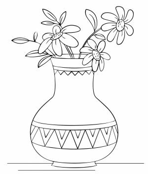 Ваза с ромашками