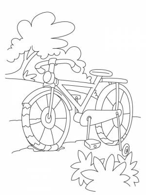 Раскраска Велосипед   в формате