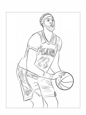Раскраска Баскетбол  картинку онлайн