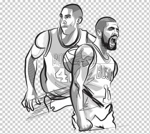 Баскетбол Бостон Селтикс Кливленд Кавальерс НБА Книжка-раскраска, баскетбол, белый, рука, спорт png