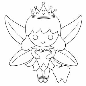 Фея держит зубик