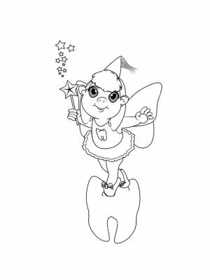 Раскраски зубная фея