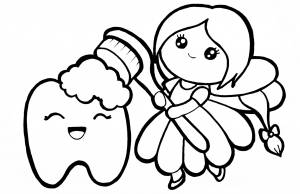 Раскраски зубная фея