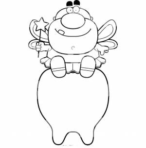 Раскраски Раскраска Зубная фея Уход за зубами