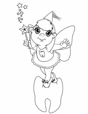 Раскраска Зубная Фея