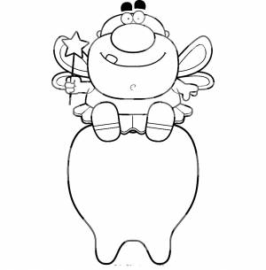 Раскраска Зубная Фея