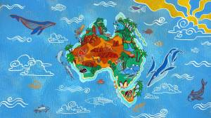 Австралия для детей рисунок