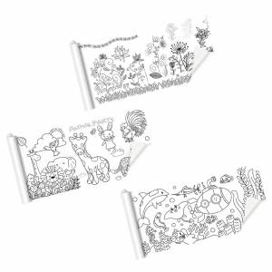 Постер-раскраска детский для рисования, художественный настенный стикер в рулоне, подарок для детей, граффити, Свиток для малышей, студентов и детей