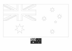 Раскраски Флаг австралии