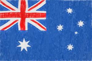 Раскрашенный флаг австралии