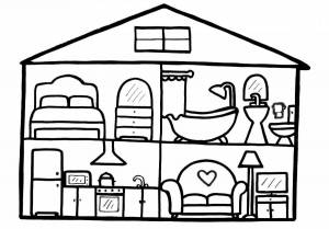 Раскраски Дом для детей 6 7 лет