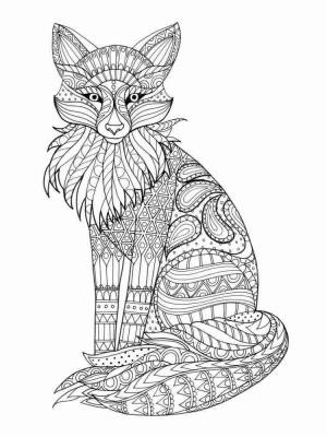 Раскраски Лиса Антистресс