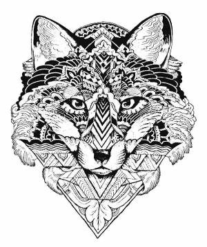 Раскраски Раскраска Лиса раскраски антистресс