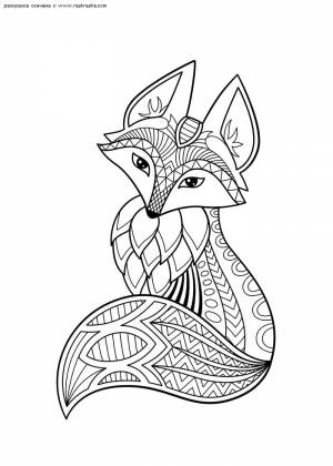 Раскраски Антистресс лиса