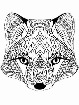 Раскраски Лиса Антистресс