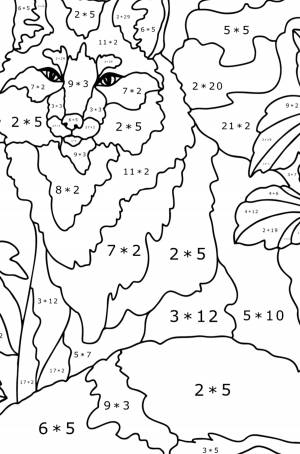 Раскраски по номерам лиса